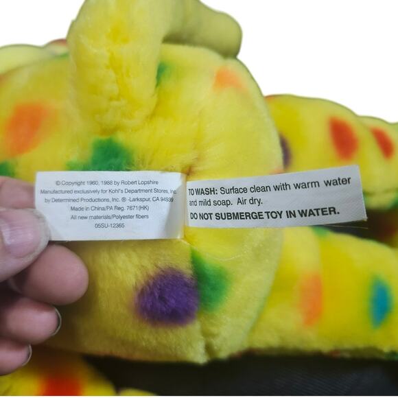 Dr. Seuss Put Me In The Zoo Yellow Polka Dot Spotted 15" Kohl's Cares Plush Dog - Picture 9 of 9